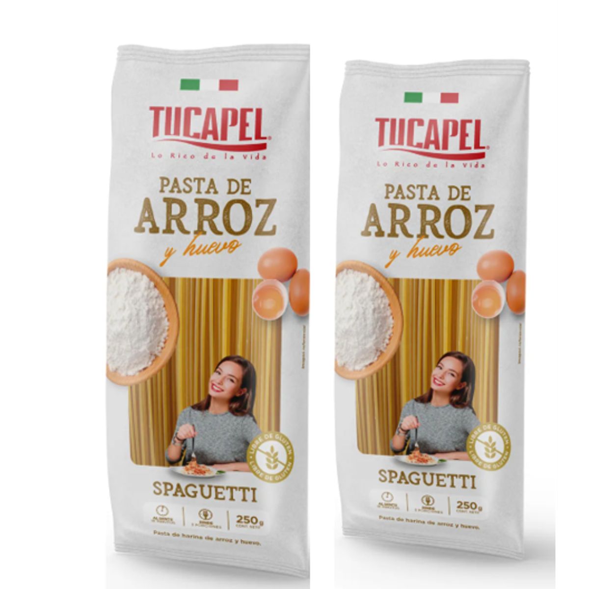 TUCAPEL - Pasta De Arroz Y Huevo Sin Gluten Tucapel Spaguetti 250 Gr