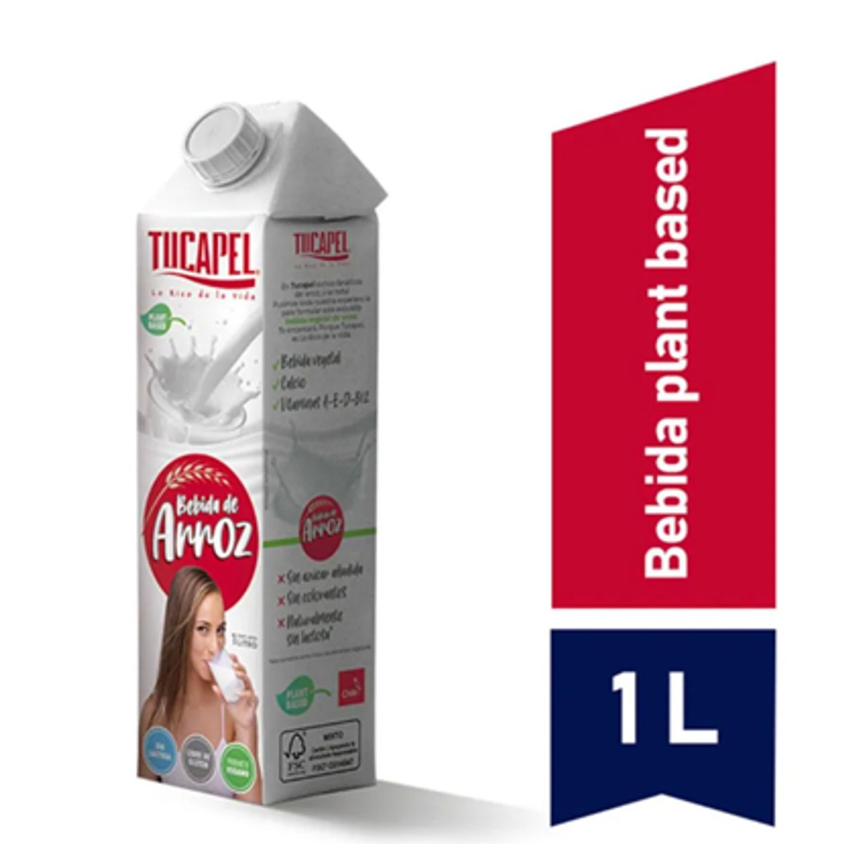 TUCAPEL - Bebida De Arroz Leche De Arroz Tucapel 1 Litro Plant Based