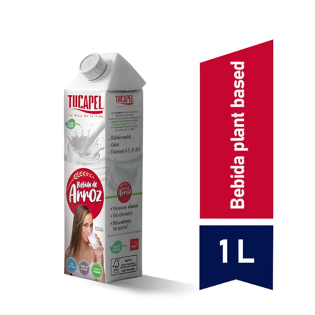 TUCAPEL - Bebida De Arroz Leche De Arroz Tucapel 1 Litro Plant Based