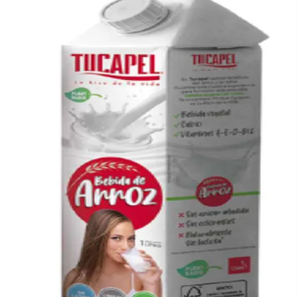 TUCAPEL - Bebida De Arroz Leche De Arroz Tucapel 1 Litro Plant Based