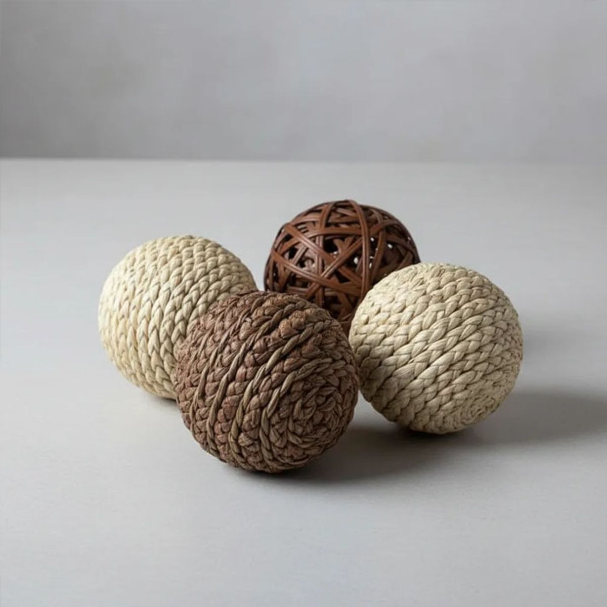 BRIC - Adorno Mimbre Set de 4