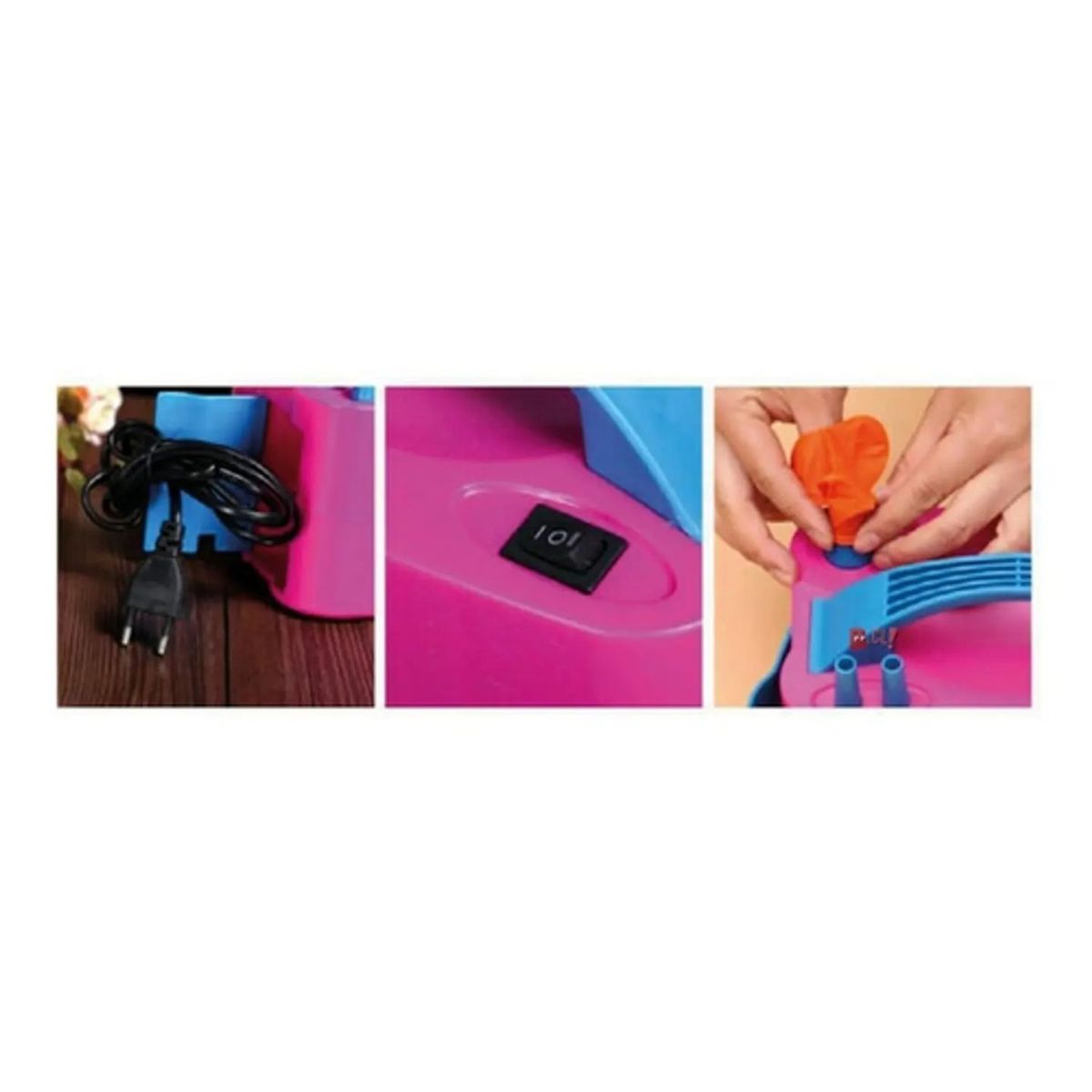 PUNTO STORE - Inflador Globos Eléctrico 2 Inyectores Con Sistema Push - Ps