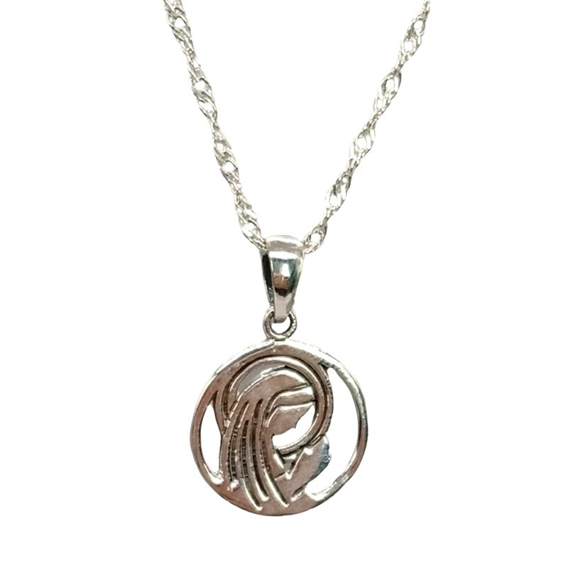 GENERICO - Collar Virgen Niña Plata Misterio Espiritual y Verdad Divina
