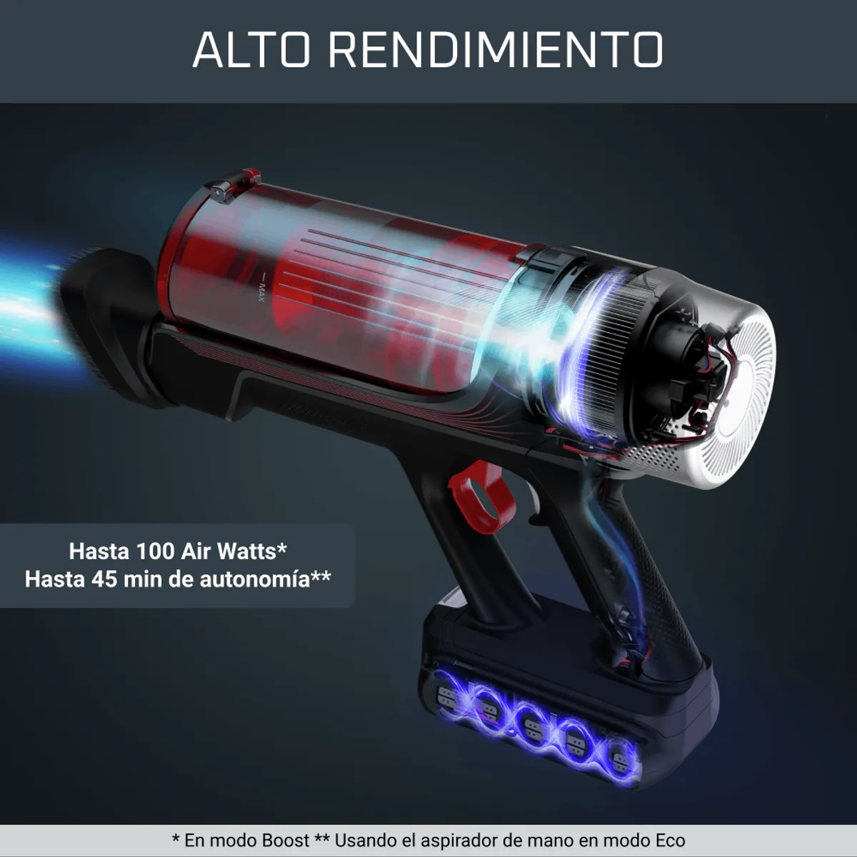 ROWENTA - Aspiradora Vertical X-FORCE FLEX 9.60 100W Animal Parquet Rowenta