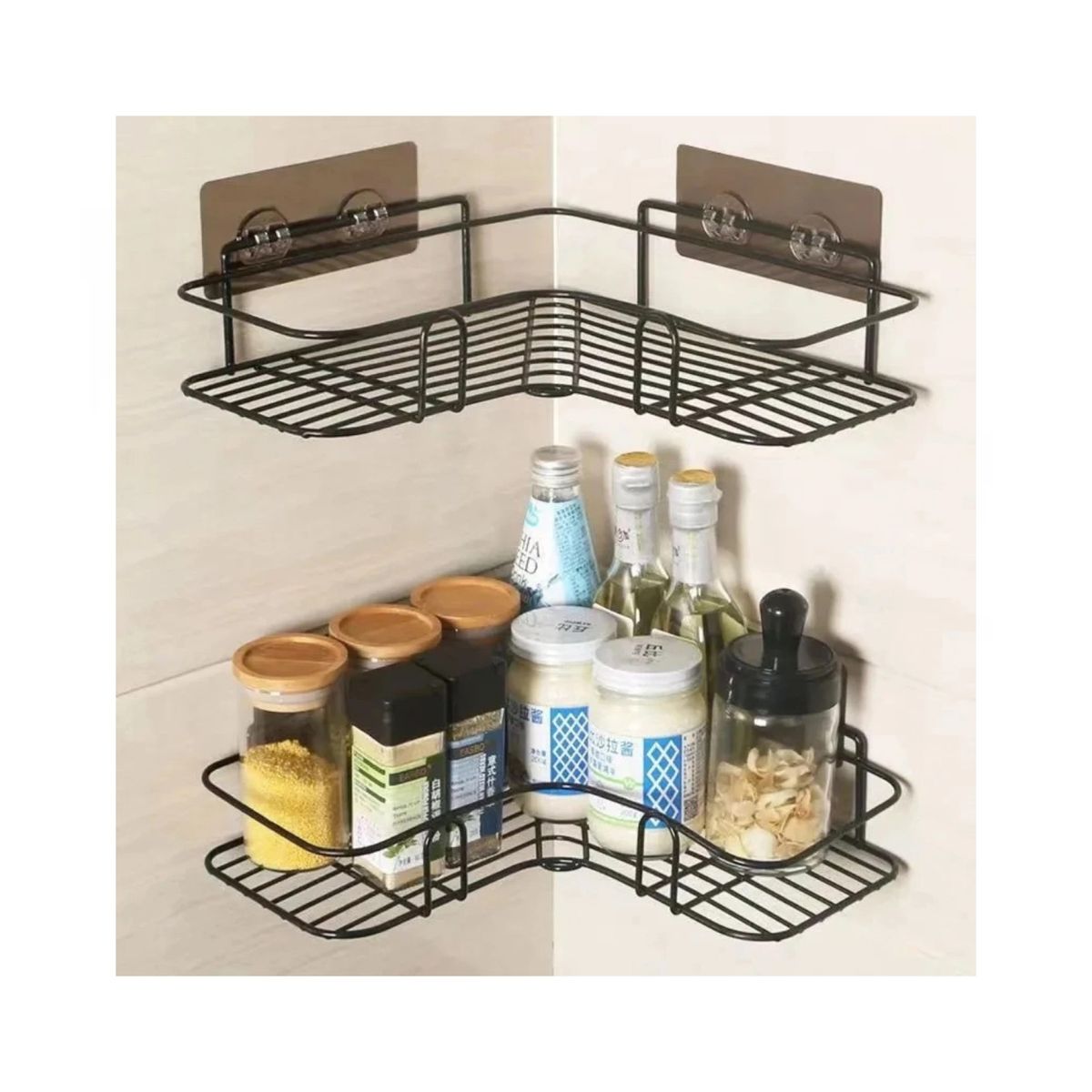 PUNTO STORE - Organizador De Ducha Esquinero Adhesivo Inoxidable - PS