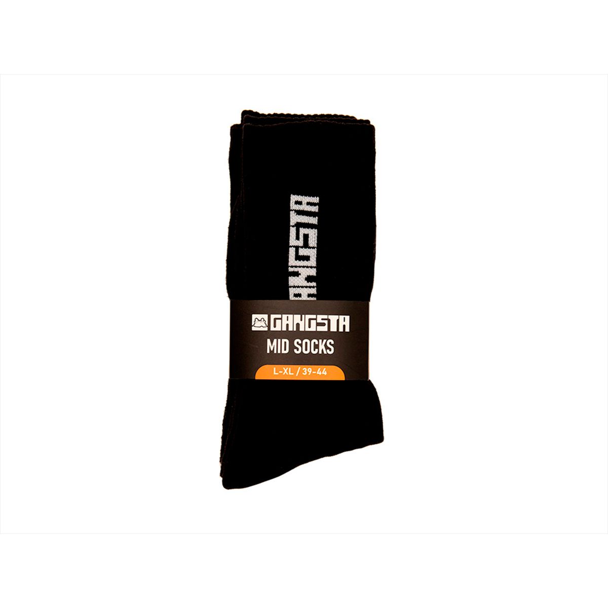 GANGSTA - Calcetin Unisex Gangsta Mid Brand 2Pack Negro