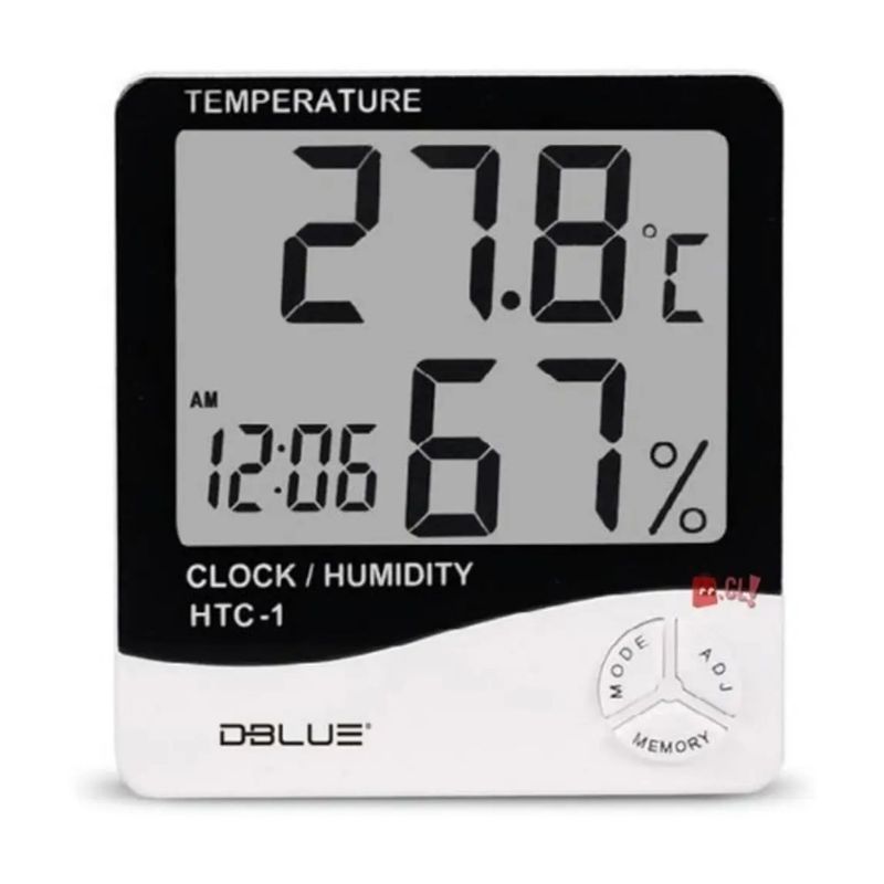 DBLUE - Reloj Medidor Ambiental De Temperatura Y Humedad - Ps