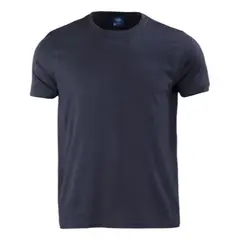 T-WORLD - Polera Cuello Redondo Manga Corta 100% Algodón - Negro