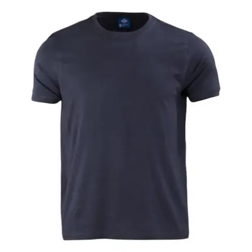 T-WORLD - Polera Cuello Redondo Manga Corta 100% Algodón - Negro