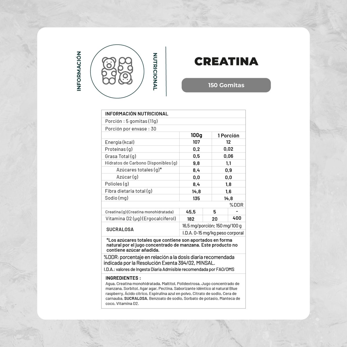 KARUNLIFE - Pack Creatina 150 Gomita + Triple Magnesio 60 Cáp Karun Life
