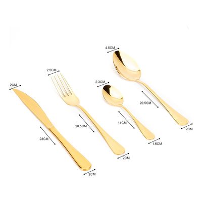 Imagen 2 del producto Juego De Cuchilleria 24 Piezas Cubiertos Dorados Completo