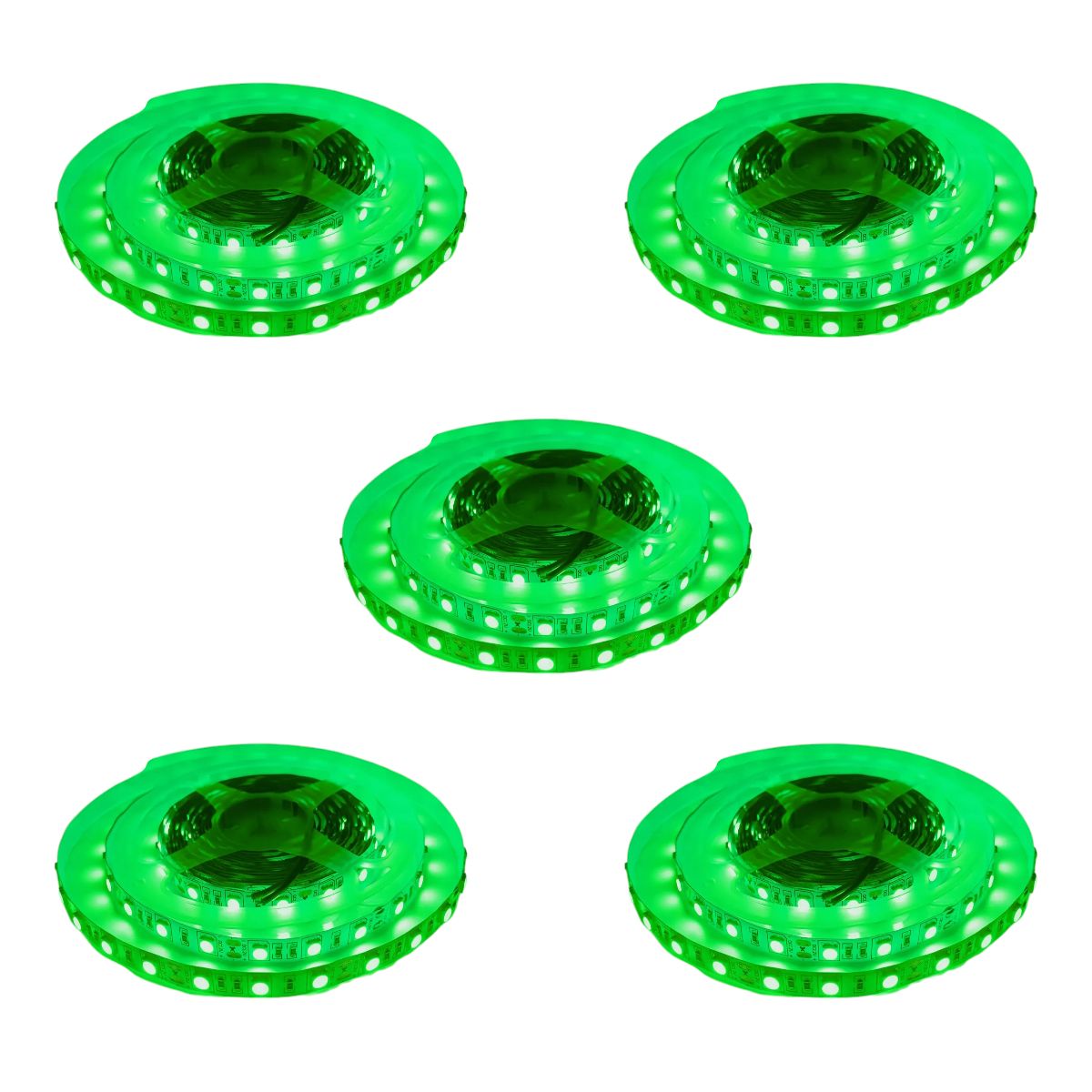 5 Cintas Led Verde 12V 4040 5mt Súper Eficiente, marca GENERICO - Foto Principal