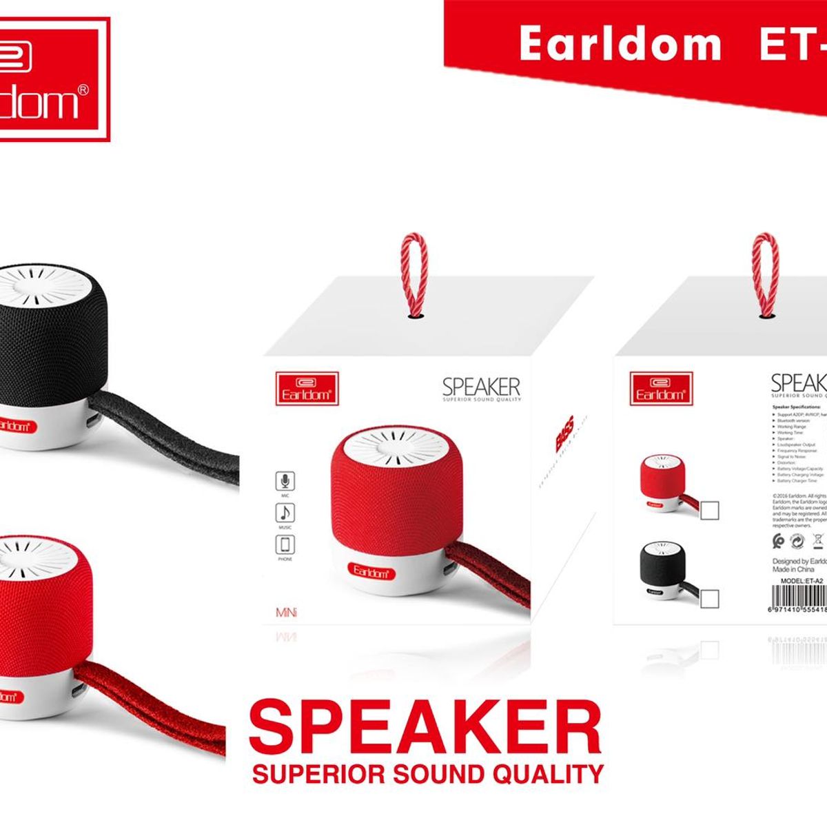 GENERICO - Parlante Bluetooh Inalámbrico Pequeño A2