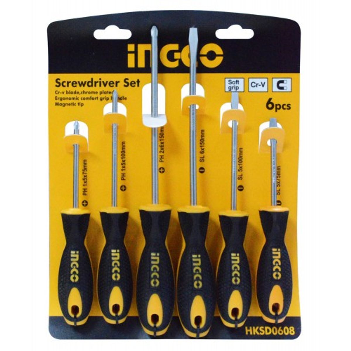 INGCO - JGO HERRAMIENTAS COMBINADAS 6 PZS WORKPRO