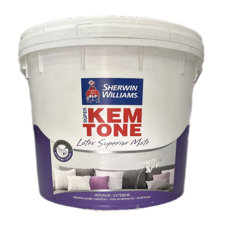 SHERWIN WILLIAMS - Latex Super Kem Tone Blanco Sherwin Williams 4GL
