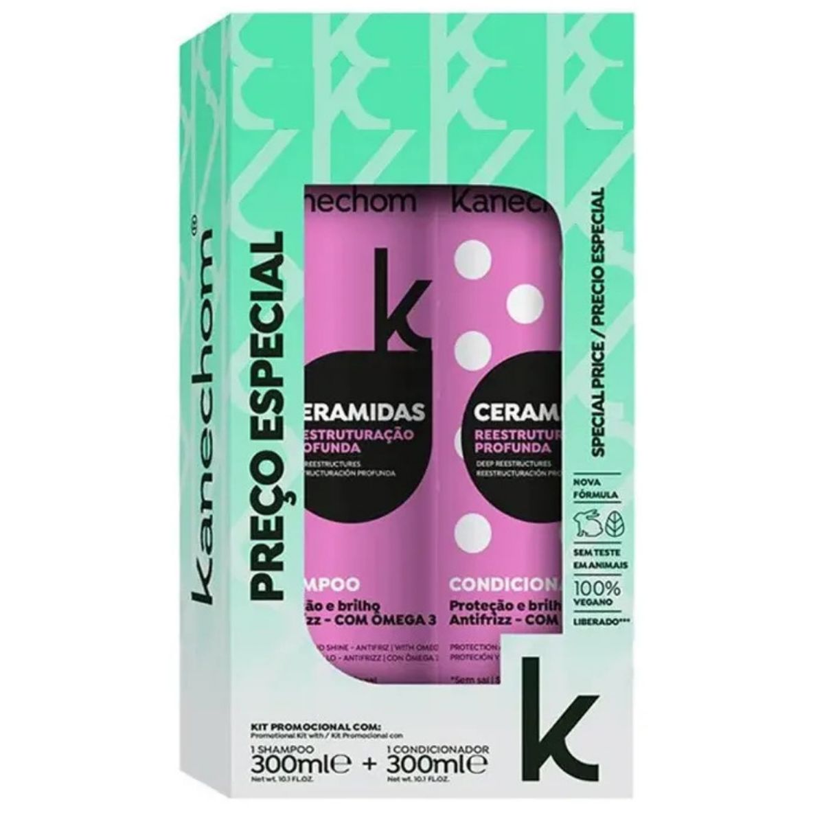KANECHOM - Pack Shampoo + Acondicionador Ceramidas Kanechom 600 Ml.