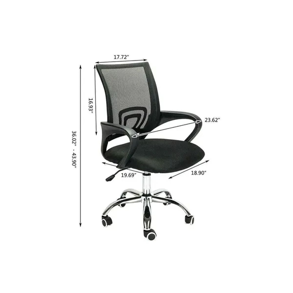 CASA BELLA - Silla Ejecutiva Escritorio Ergonómica Basic Negra