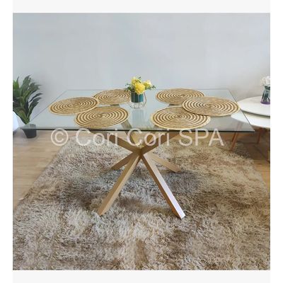 Imagen 2 del producto Juego de Comedor Madrid 140x80cms + 6 Sillas Mariposa Lino Negro…