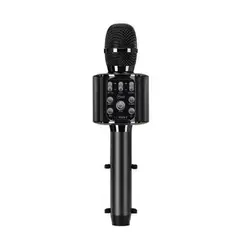 MLAB - Micrófono Karaoke Lil Voice 2 Led Soporte Metal 8910 - Negro