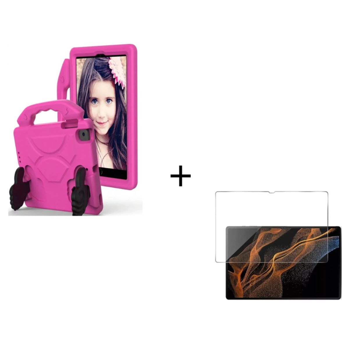 GENERICO - Funda Goma Eva Para Tablet Samsung S10FE 10.9 + Lamina De Vidrio