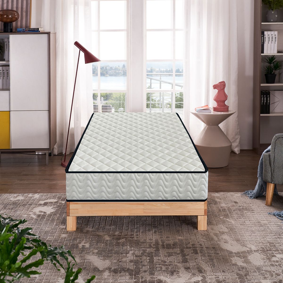 GENERICO - Colchón 25 cm Espuma Resortes Pocket Spring 1 Plaza