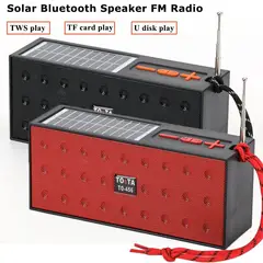 GENERICO - Parlante Bluetooh con Radio FM y Panel Solar TO-456