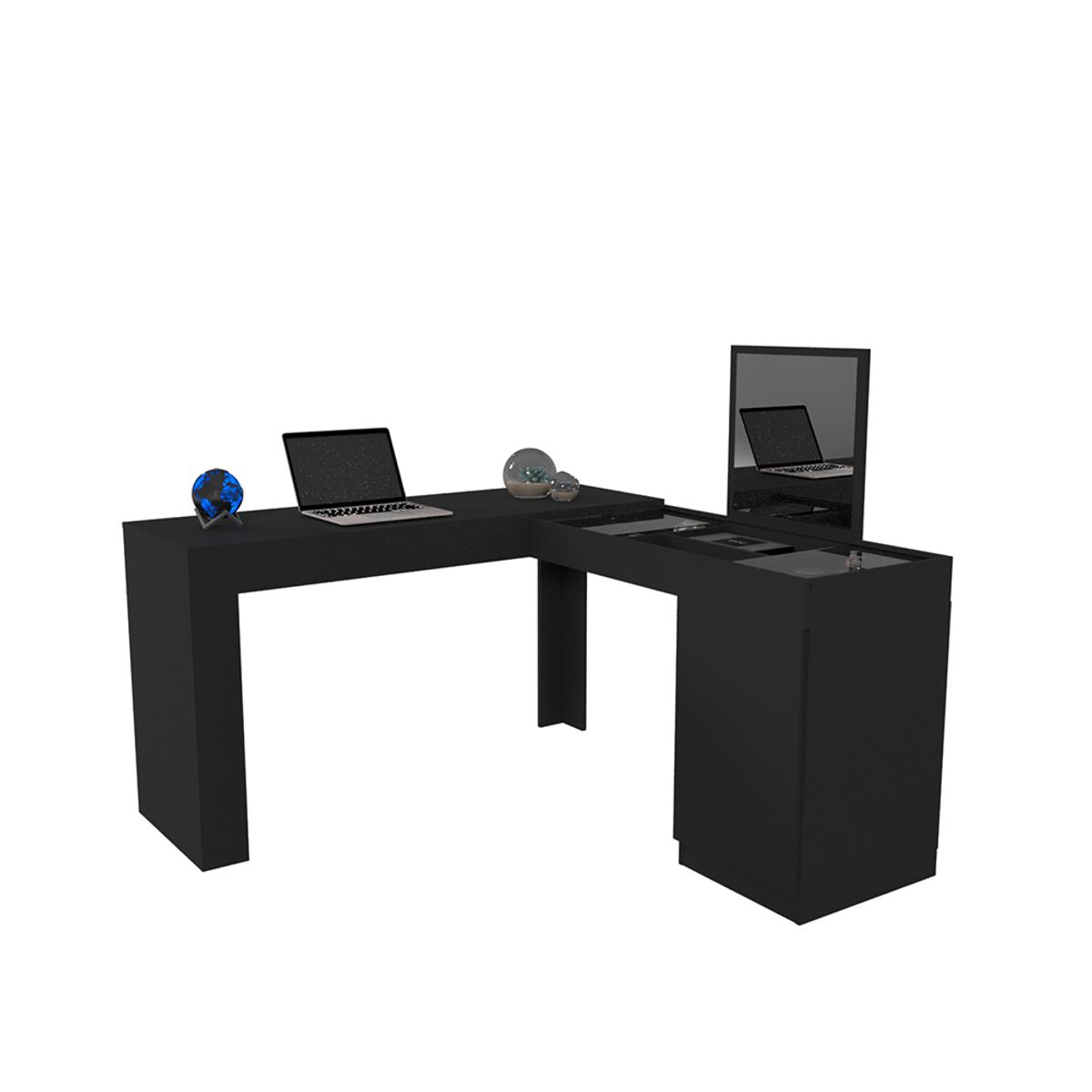 VEKKAHOME - TOCADOR STAR NEGRO 1P