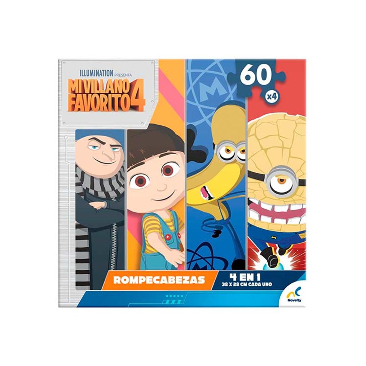 IMEXPORTA - Rompecabezas 4 en 1 Novelty Mi Villano Favorito