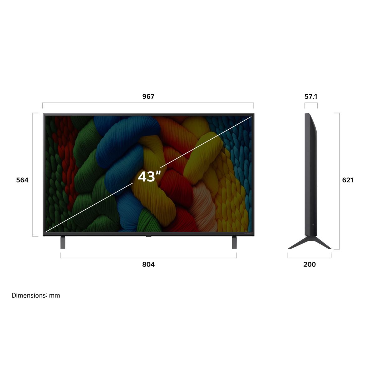 LG - Televisor NanoCell 43 Smart TV 4K UHD 43NANO80ASA 2025 + Magic Remote LG