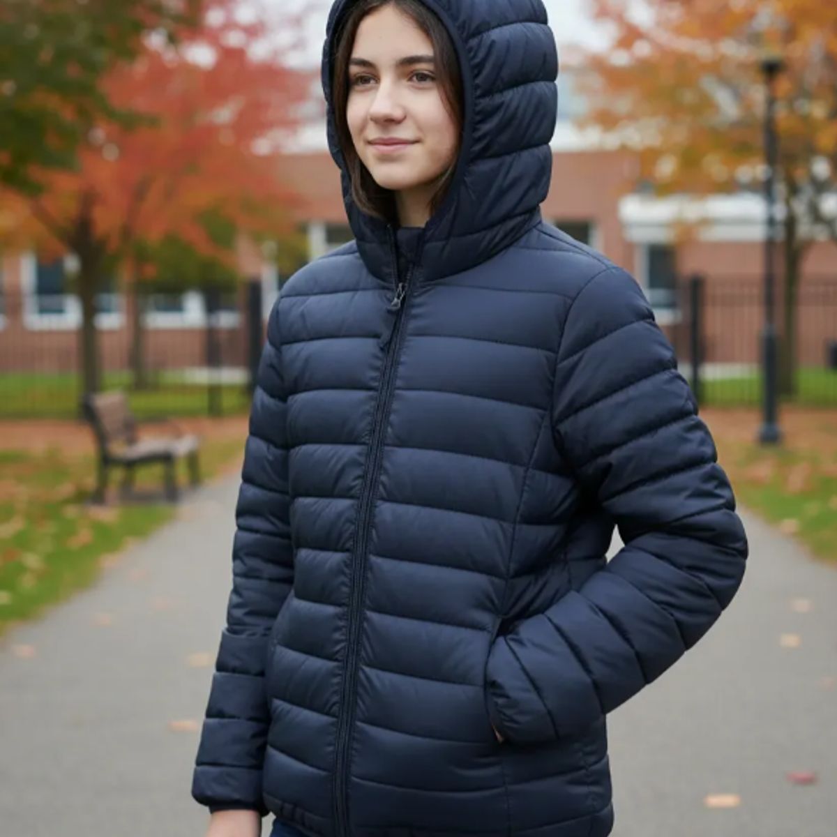 AGW - Parka Térmica Impermeable Para Colegio Juvenil