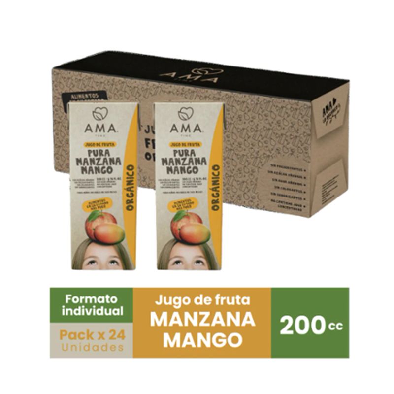AMA - Jugo De Fruta Mango Manzana Ama Orgánico Certificado X 24