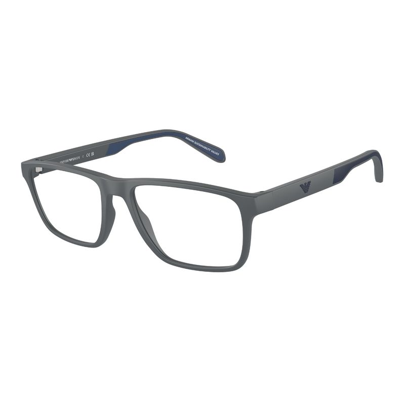 EMPORIO ARMANI - Lentes Ópticos Gris Mate Emporio Armani
