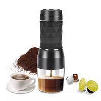 Máquina Café Expreso Portátil Manual 3 En 1 Capsulas Negro