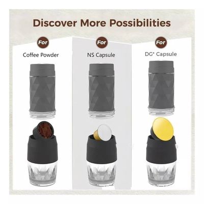 Imagen 2 del producto Máquina Café Expreso Portátil Manual 3 En 1 Capsulas Negro