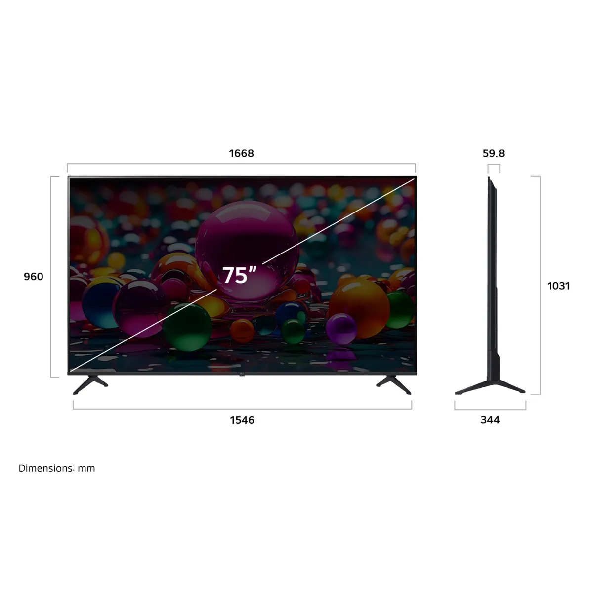 LG - Televisor LED Web OS 75 Smart TV 4K UHD AI 75UA7500PSA LG 2025