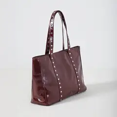 RAINDOOR - Cartera Shopper Tachas Rojo Mujer