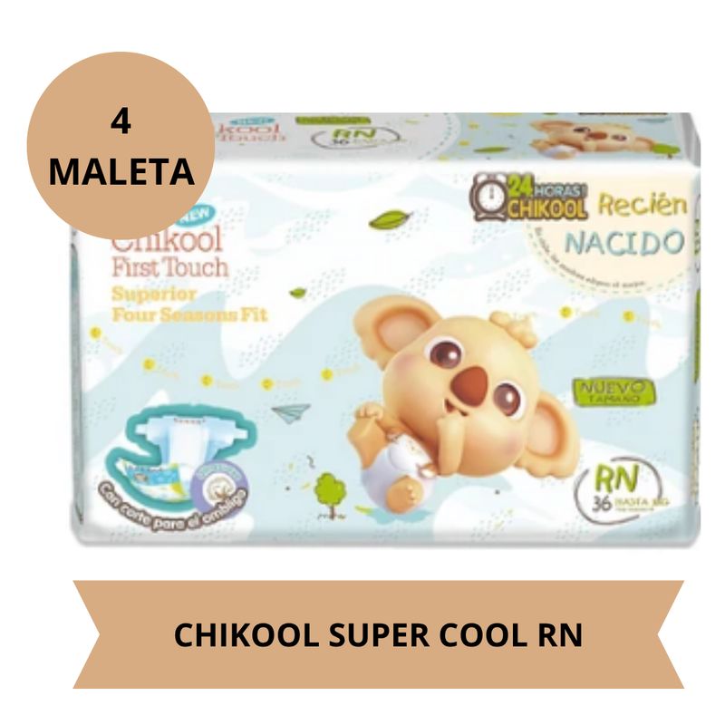 GENERICO - Pañales Chikool Super Cool Talla Rn (hasta 3 kg) X4 Paquetes