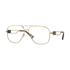 VERSACE - Lentes Ópticos Dorado Pulido