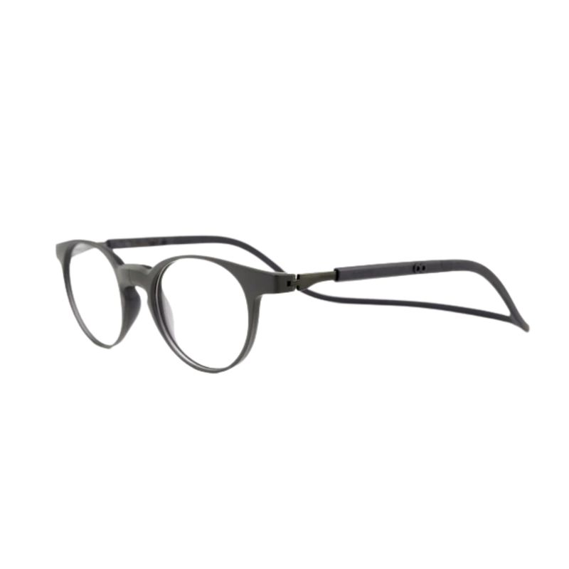 SLASTIK - Lentes Ópticos Soho Prime Gris con Clip Magnético