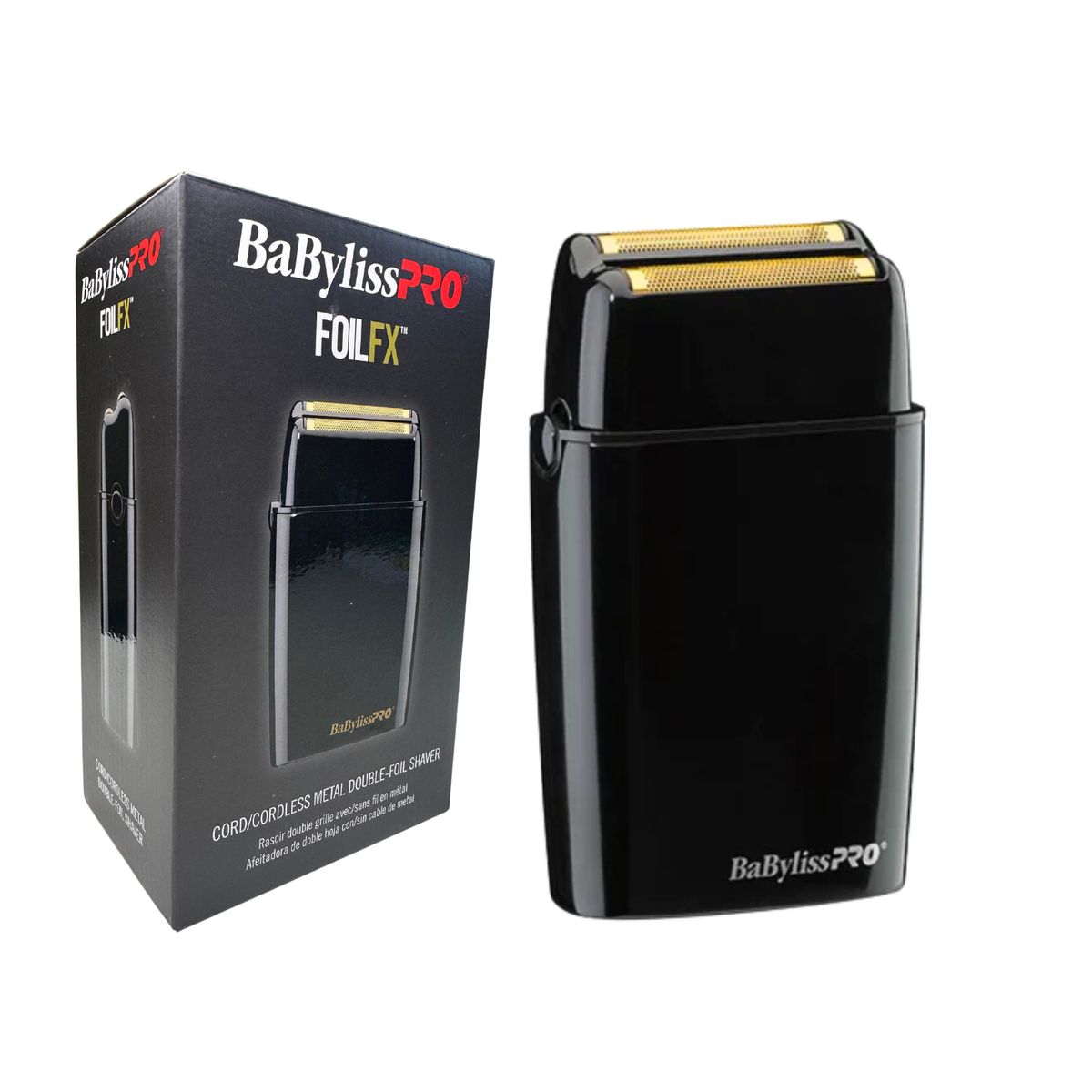 BABYLISS PRO - Afeitadora Babylisspro FOILFX Métalica Doble Hoja Inalámbrica Negro