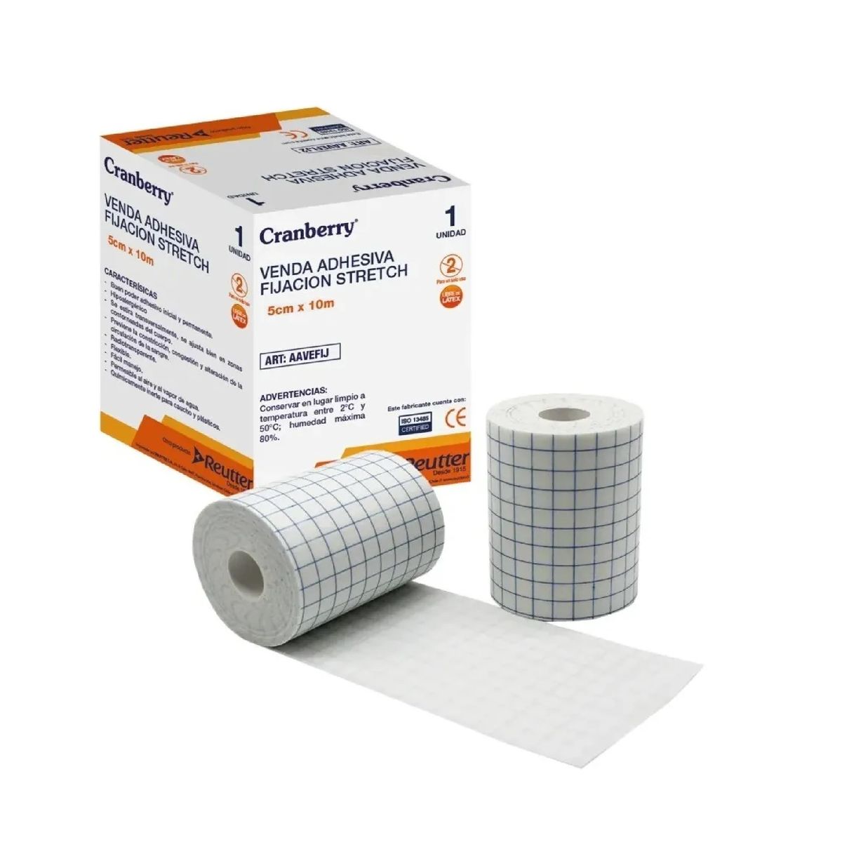 CRANBERRY - Venda Adhesiva Fijacion Stretch 5cmx10m Cranberry
