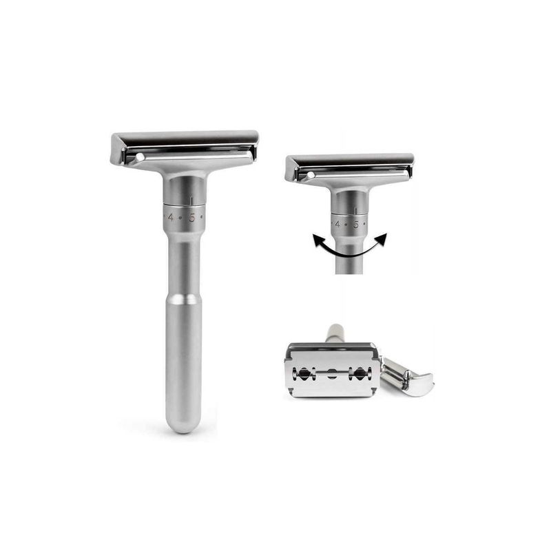 GENERICO - Maxcare® Navajin Razor Maquina De Afeitar Acero Inoxidable + 5 Hojas