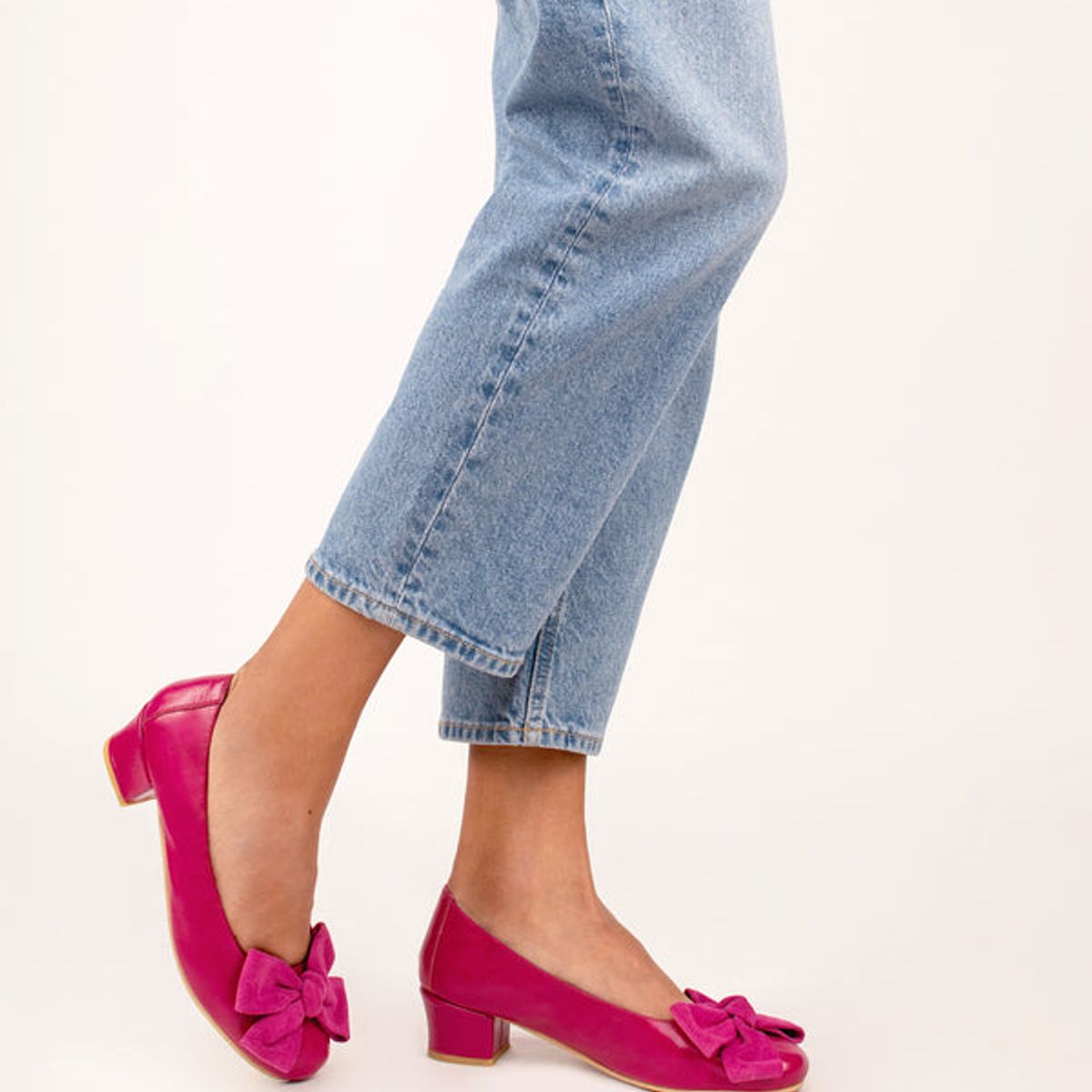 GANDARVA - Zapato Mujer De Cuero Lilly Fucsia 4 cm