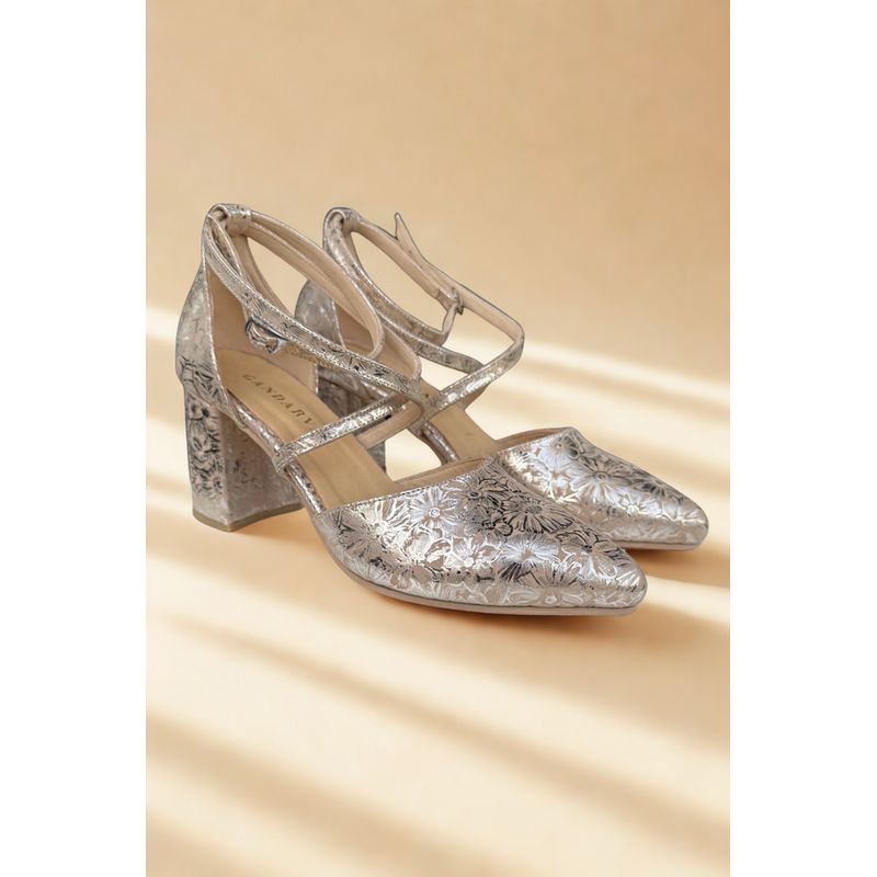 GANDARVA - Zapato Mujer De Cuero Elena Dorado 7 cm