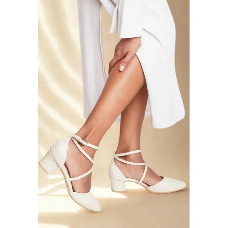GANDARVA - Zapato Mujer De Cuero Elena Marfil 5 cm