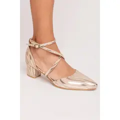 GANDARVA - Zapato Mujer De Cuero Elena Marfil Cebra 5 cm