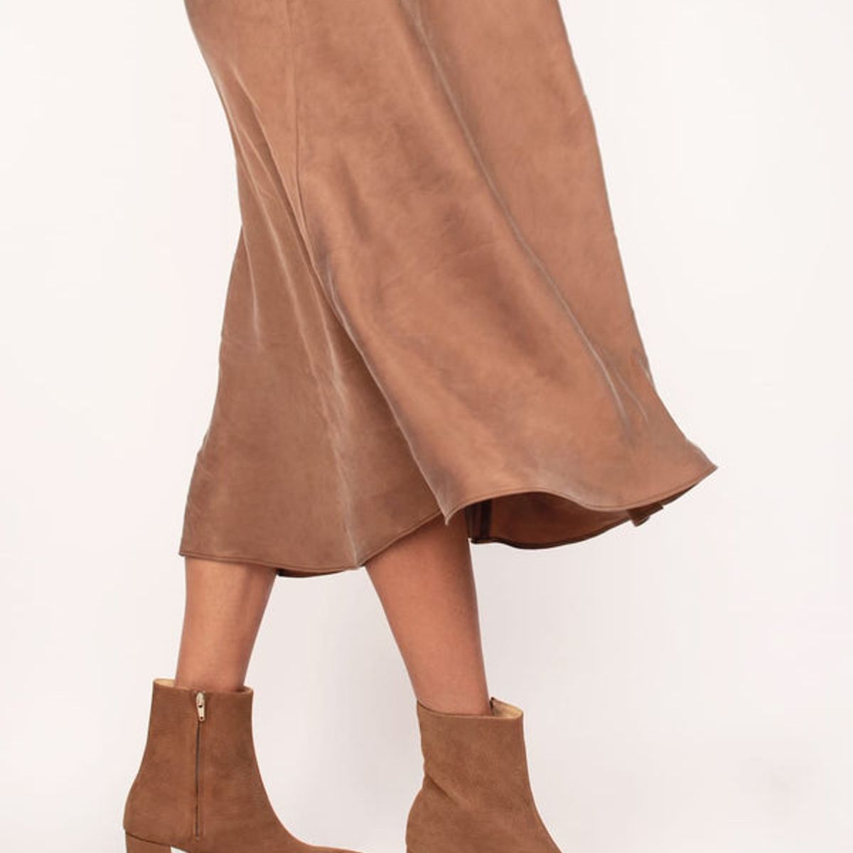 GANDARVA - Botín Mujer De Cuero Guacolda Café Avellana 7 cm