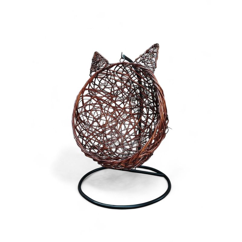 RUSTIC STYLE - Cama con pedestal para Gatos Hela color cocido