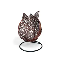 RUSTIC STYLE - Cama con pedestal para Gatos Hela color cocido