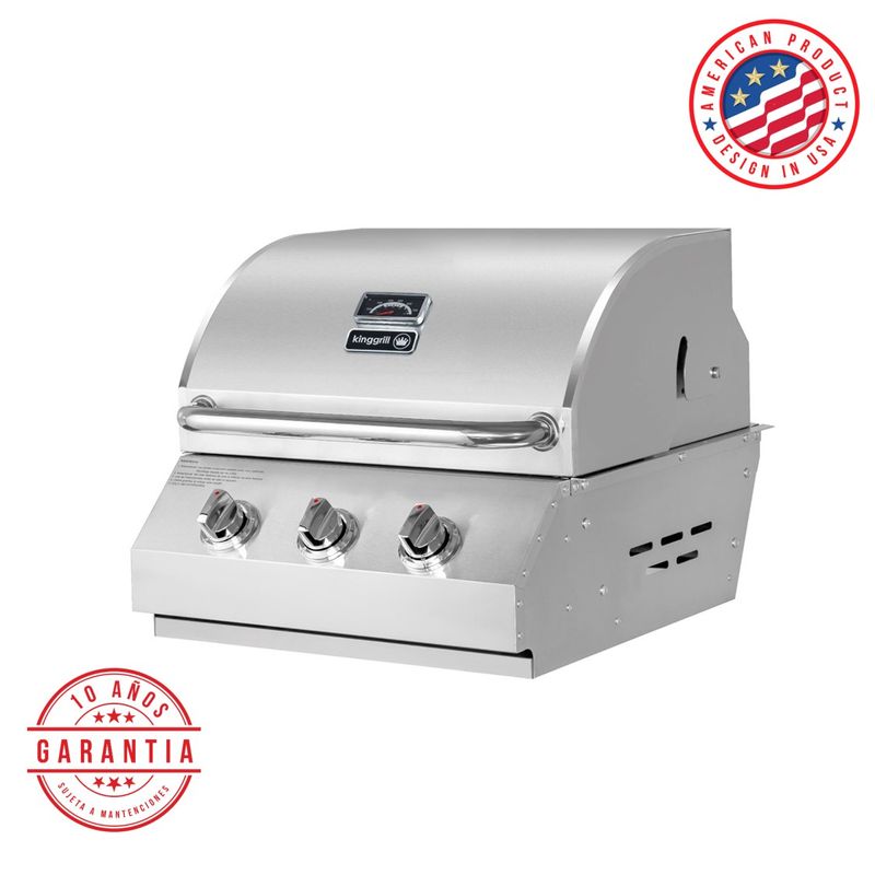 KING GRILL - Parrilla A gas Empotrada 3 Quemadores